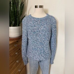 GAP Marled Knit Sweater Soft Cotton Blend Cozy Everyday neutral‎ large